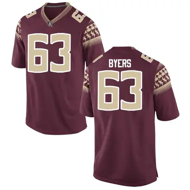 Jeremiah Byers Men's Florida State Seminoles Garnet Football College Jersey - Game